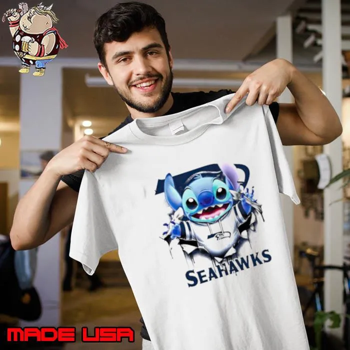 Stitch Inside Seattle Seahawks Logo 2024 s Unisex