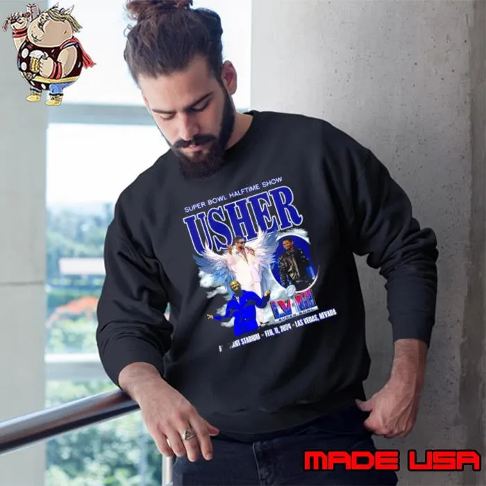Super Bowl 2024 Halftime Show Usher Allegiant Stadium Feb, 11, 2024 Las Vegas, Nevada s Sweatshirt
