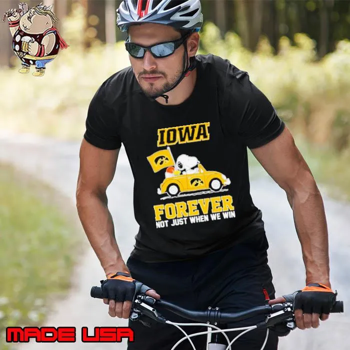 Top snoopy and WoodStock Iowa Hawkeyes basketball forever fan not just when win s Unisex
