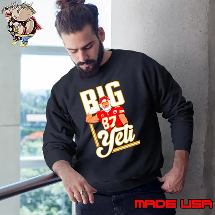 Travis player football Kelce Big Yeti s Sweatshirt