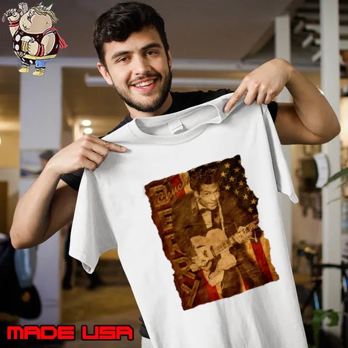 USA Flag Chuck Berry American singer, guitarist and songwriter T-Shirt Unisex