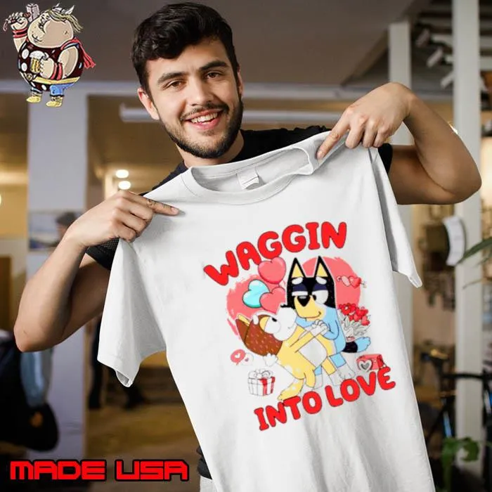 Waggin Into Love Bingo Bluey Cartoon s Unisex