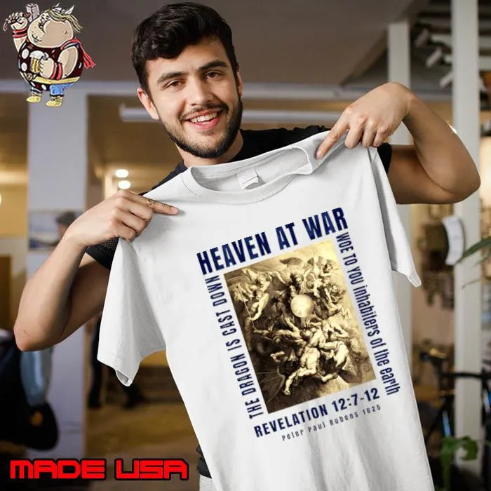War in Heaven and the Dragon is Cast Down Revelation T-Shirt Unisex