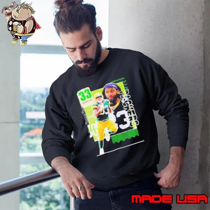 Aaron Jones 33 running back football player shirt