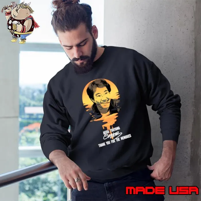 Akira Toriyama Rip Signature Thank You For The Memories T-Shirt Sweatshirt