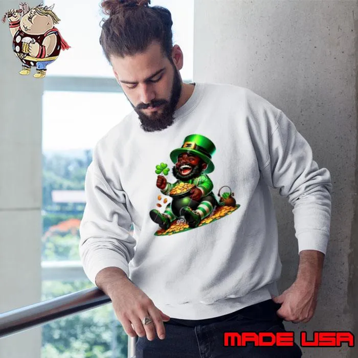 Black African American Leprechaun Gold Saint Patrick’s Day s Sweatshirt