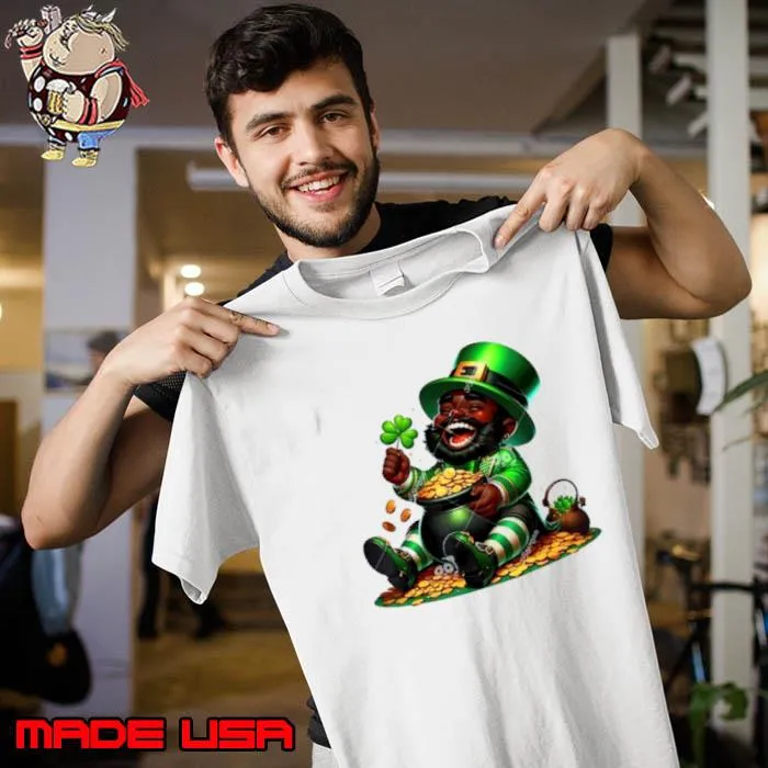 Black African American Leprechaun Gold Saint Patrick’s Day shirt