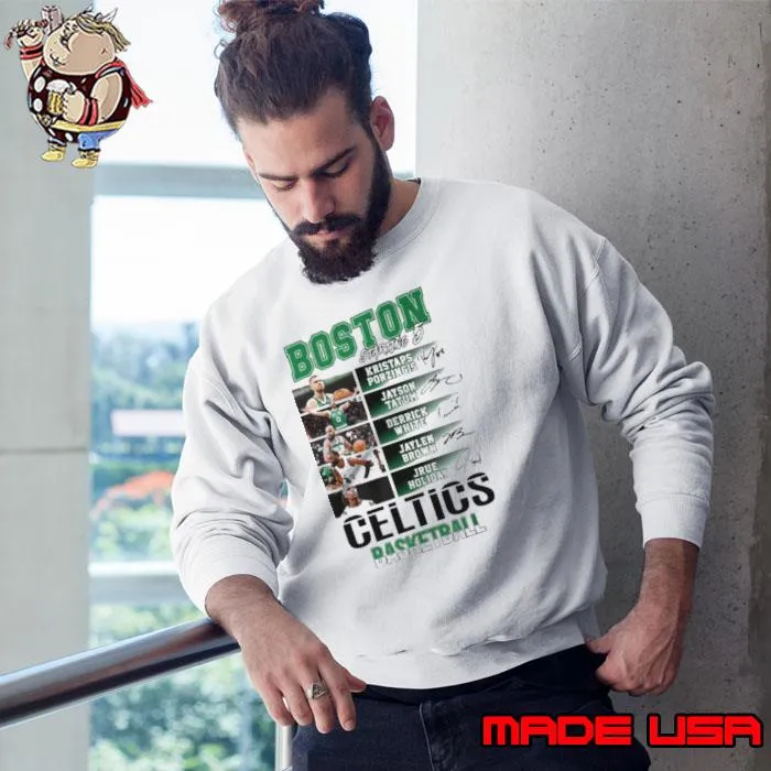 Boston Celtics Starting 5 Basketball Signatures s Sweatshirt