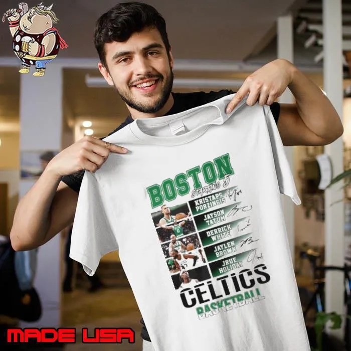 Boston Celtics Starting 5 Basketball Signatures shirt