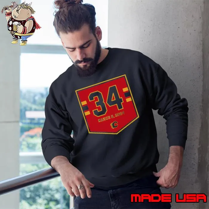 Calgary Flames Miikka Kiprusoff 34 March 2 2024 s Sweatshirt