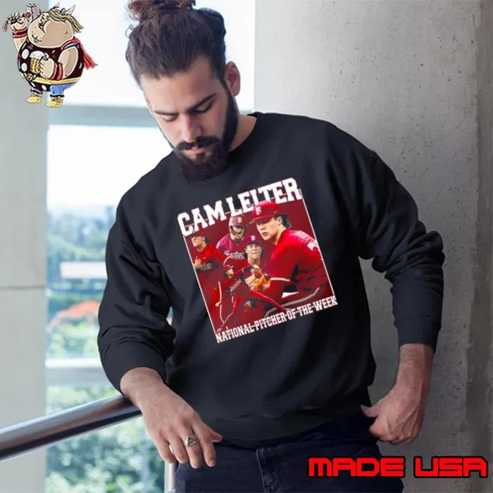 Cam Leiter National Pitcher of the week poster s Sweatshirt