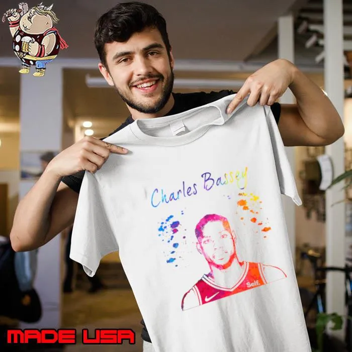 Charles Bassey Nigerian basketball player for the San Antonio Spurs watercolor T-Shirt