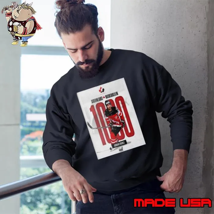 Congratulations Jordan Eberle Set To Play In His 1000th Game Hockey Canada s Sweatshirt