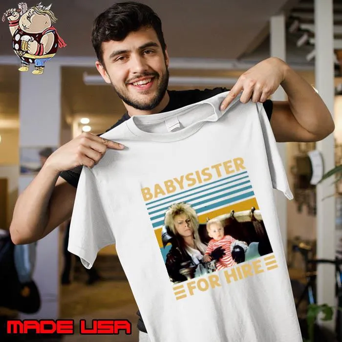 Jareth Goblin King Babysister For Hire Vintage T-Shirt