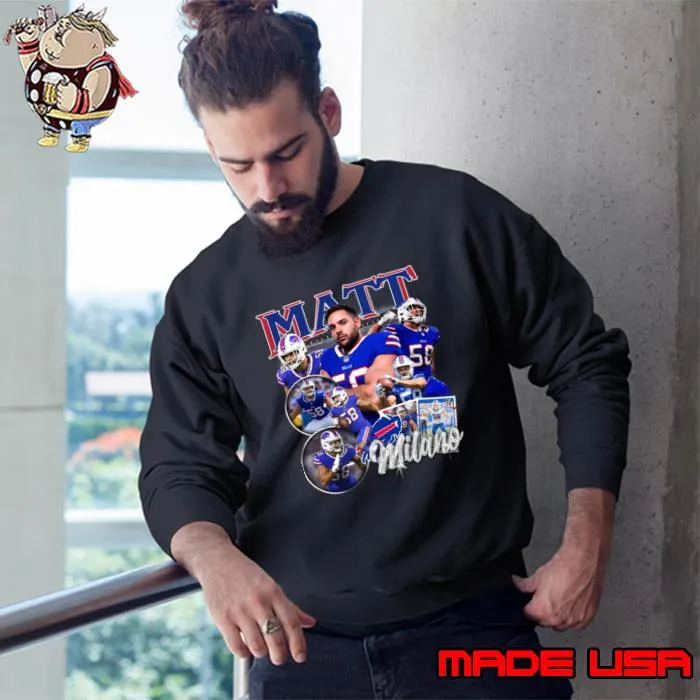 Matt Milano American football linebacker for the Buffalo Bills T-Shirt