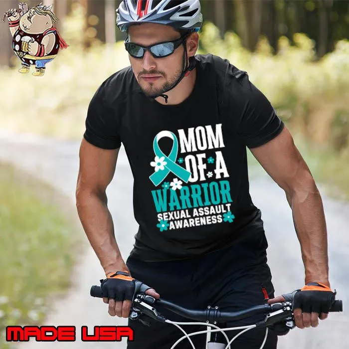 Mom Of A Warrior Sexual Assault Awareness Flower T-Shirt