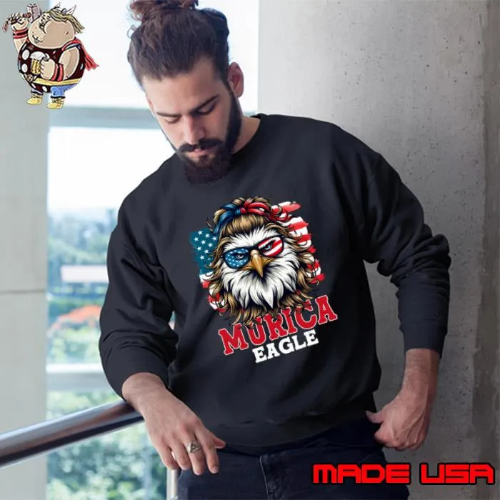 Official murica Eagle 4th of July Mullet American Flag USA Patriotic T-Shirt