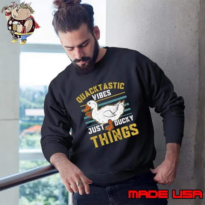 Quacktastic Vibes just Ducky Things Retro T-Shirt