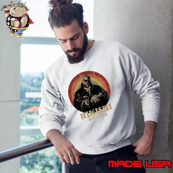 Retro Sunset Rikishi Wrestling American professional wrestler best known under the ring T-Shirt Sweatshirt