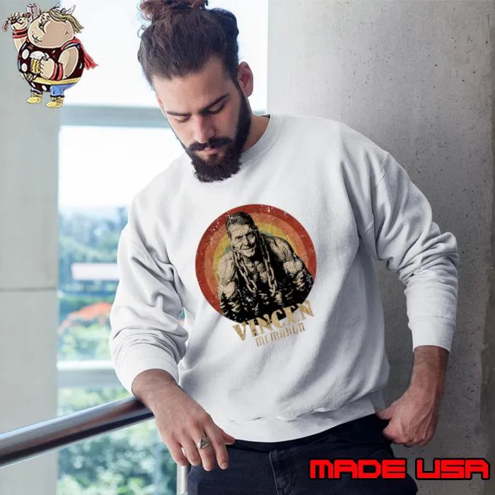 Retro Sunset Vincent McMahon T-Shirt Sweatshirt