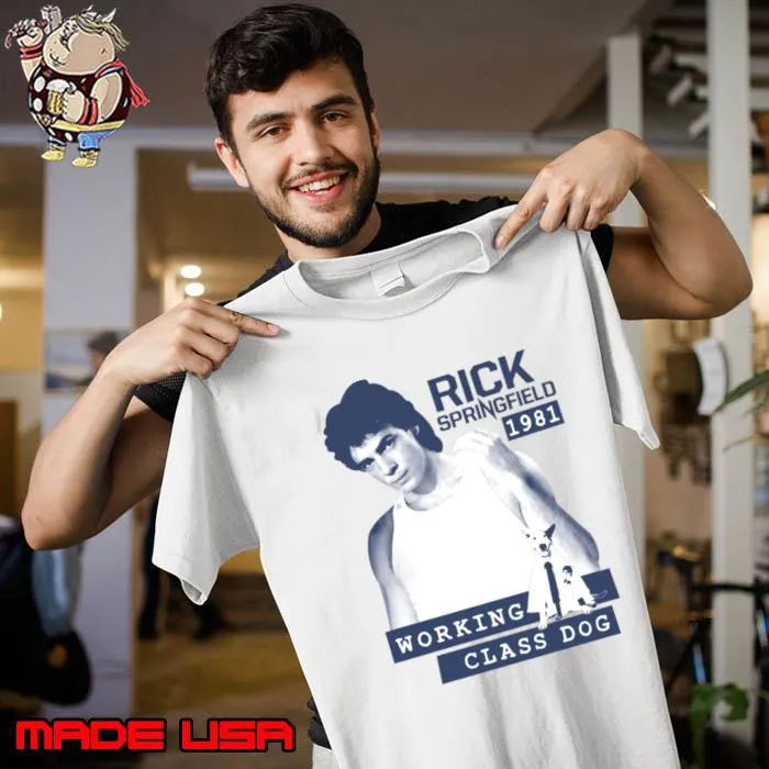 Rick Springfield 1981 Star Working Class Dog T-Shirt