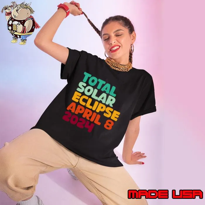 Total Solar Eclipse April 8 2024 Retro T-Shirt Ladies tee