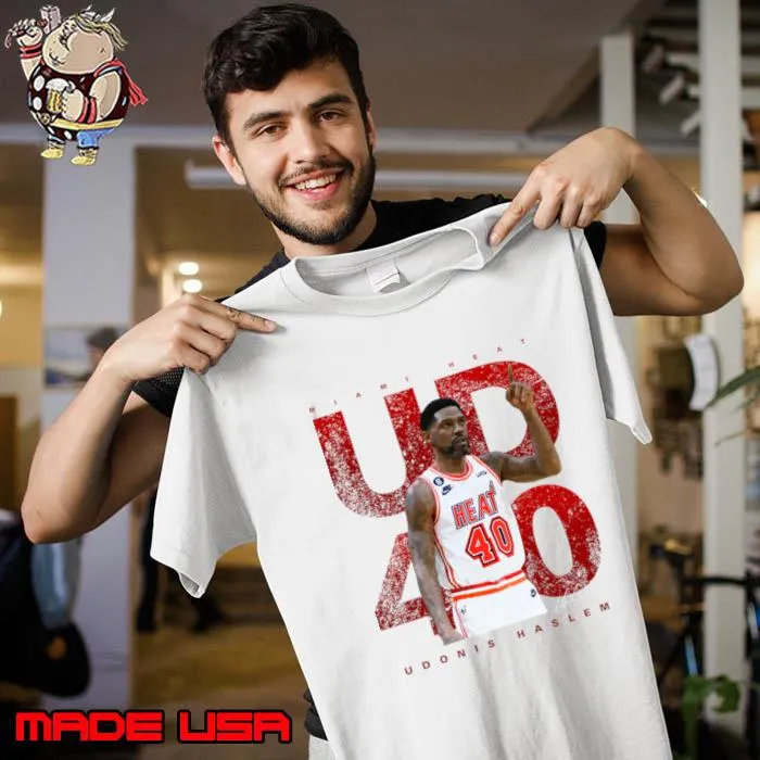 Udonis Haslem Signature American professional basketball player who is currently the Vice President UD40 T-Shirt