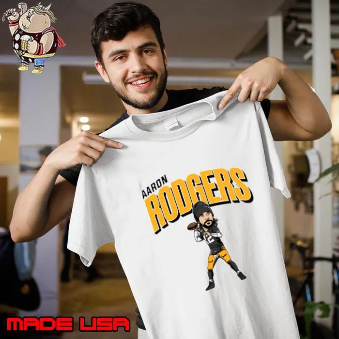 Aaron Rodgers Caricature American football quarterback T-Shirt Unisex