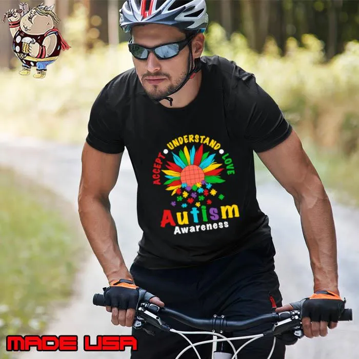 Accept understand love autism awareness sunflower T-Shirt Unisex