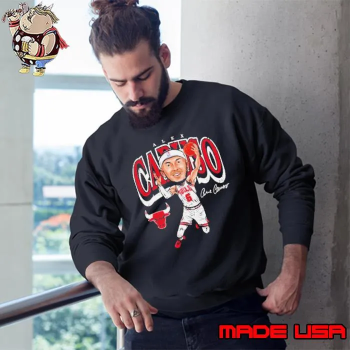 Alex Caruso Chicago Bulls signature cartoon s Sweatshirt