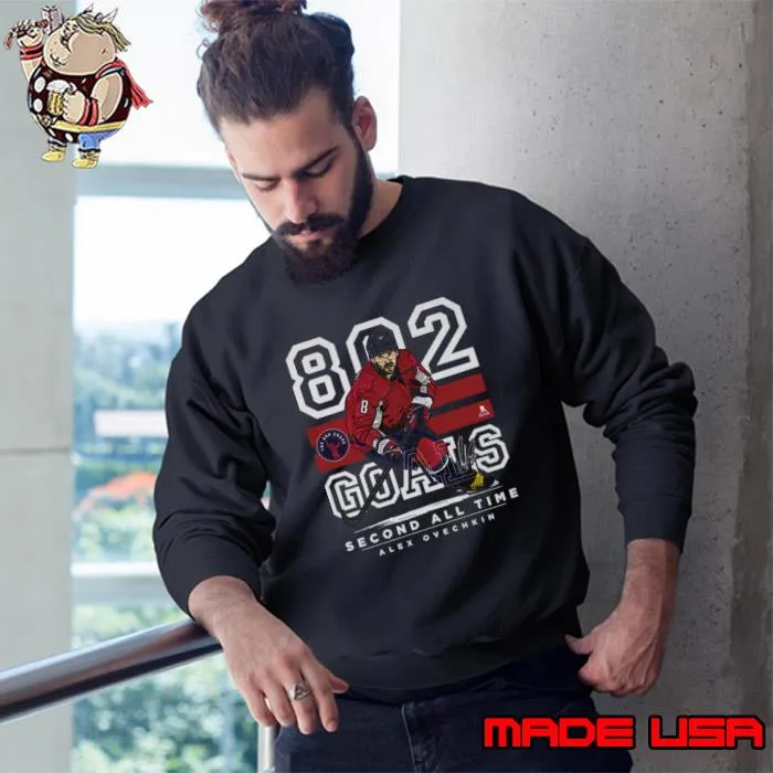 Alex Ovechkin Russian professional ice hockey left winger Washington 802 Goals T-Shirt Sweatshirt