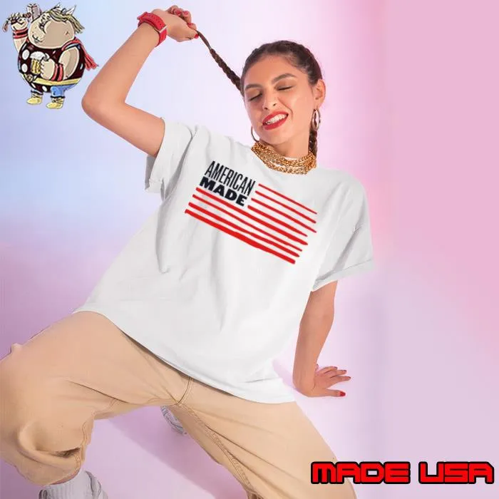 American made USA flag s Ladies tee