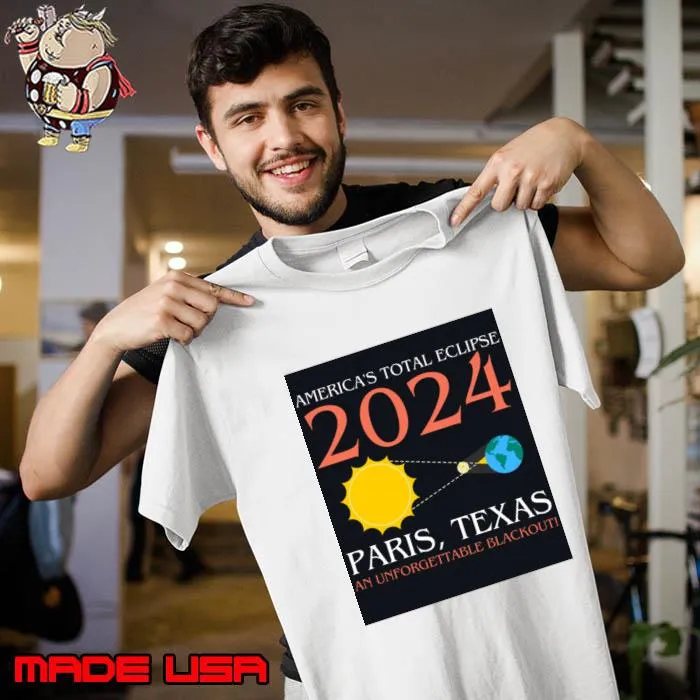 America's total eclipse 2024 Paris texas an unforgettable blackout T-Shirt Unisex