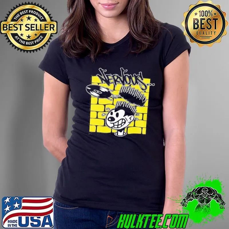 Black Dj Nervous Records Shirt Ladies tee