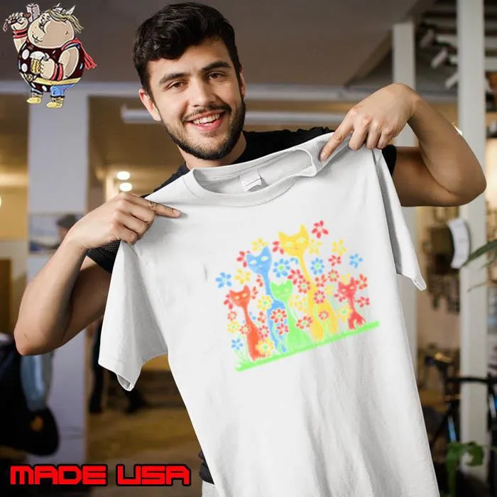 Cat flower animal colors s Unisex