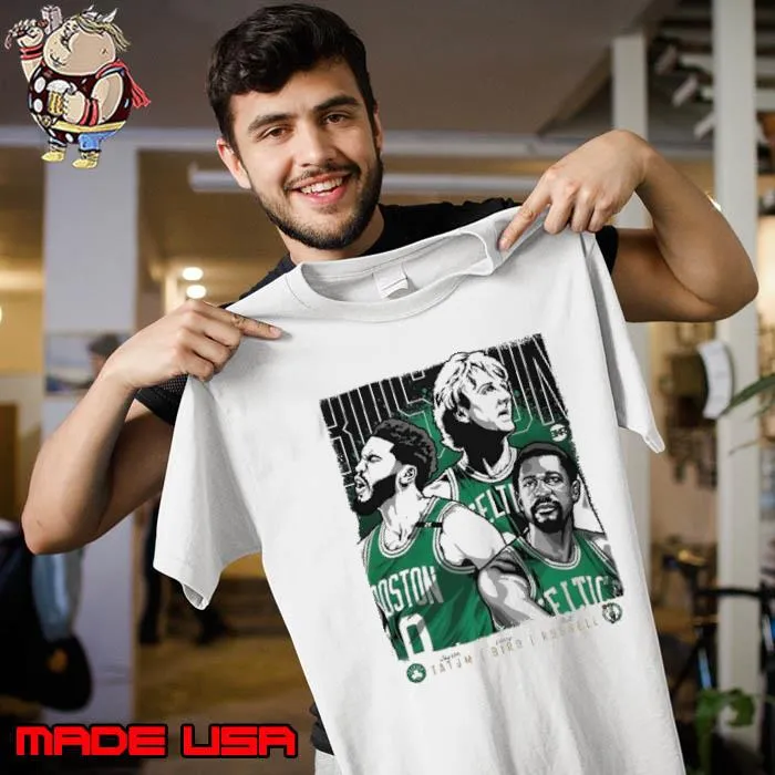 Celtics TaTum Bird Russel Boston Shirt Unisex