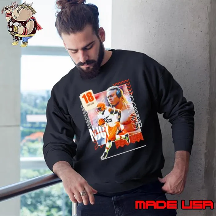 David Njoku 18 running back football player s Sweatshirt
