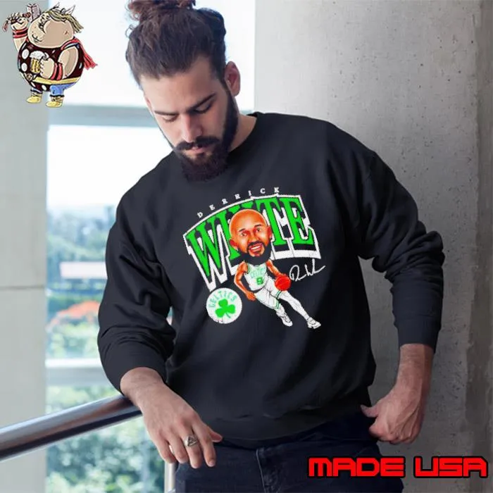 Derrick White Boston Celtics signature cartoon s Sweatshirt