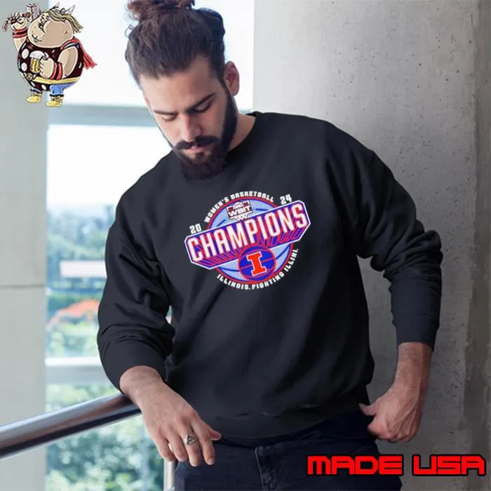 Illinois Fighting Illini 2024 WBIT Women’s basketball Champions s Sweatshirt