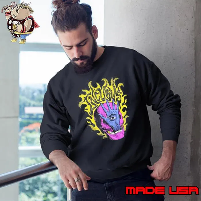 Incubus Flaming Skull Hand Shirt Sweatshirt