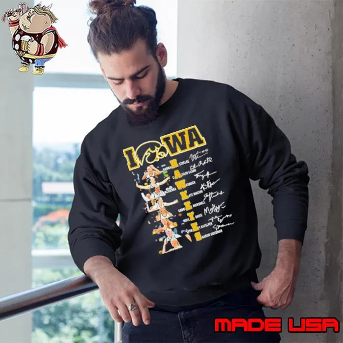 Iowa Hawkeyes Team Players 2024 Signatures Shirt Sweatshirt