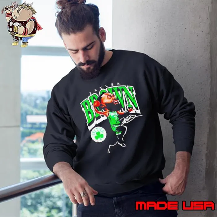 Jaylen Brown Boston Celtics signature cartoon s Sweatshirt