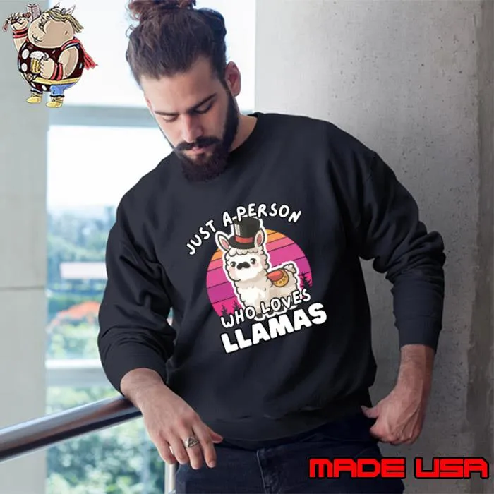 Just A Person Who Loves LLamas Vintage T-Shirt