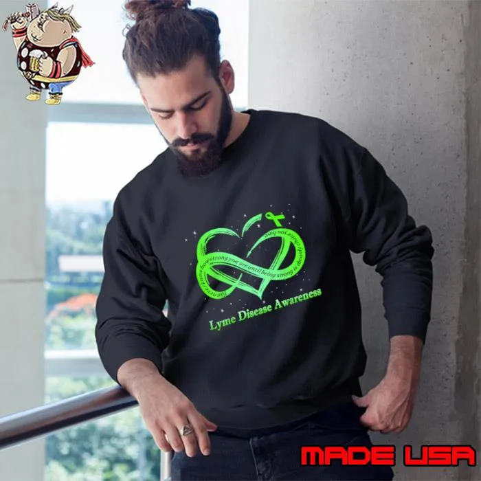 Lyme Disease Warrior Heart Lyme Awareness T-Shirt Sweatshirt