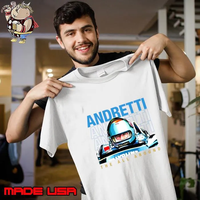 Mario Andretti Italian-born American former racing driver 1978 Champion Retro T-Shirt Unisex
