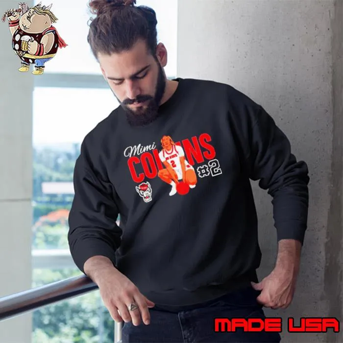 Mimi Collins 2 NC State Wolfpack basketball caricature s Sweatshirt