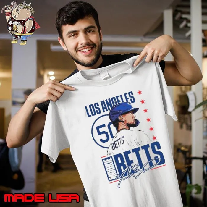 Mookie Betts 50 MLB Los Angeles Dodgers Baseball player s Unisex