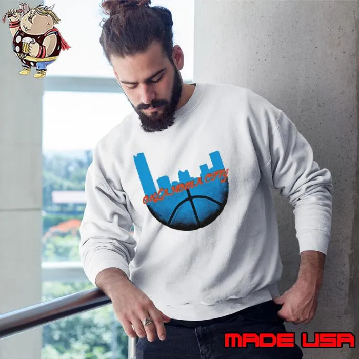 Oklahoma city basketball skyline s Sweatshirt