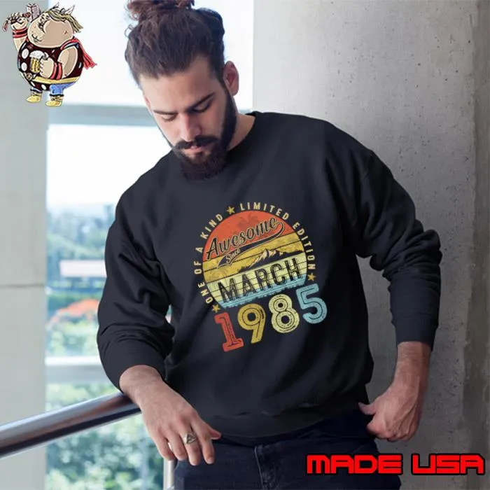 One Of A Kind Limited Edition 39 March 1985 Vintage Sunset Stars T-Shirt Sweatshirt