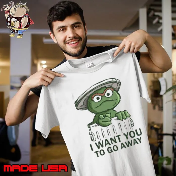Oscar the Grouch in the style of Uncle Sam I want you to go away s Unisex